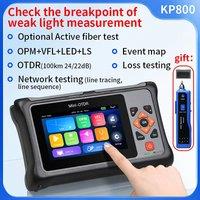 KP800 OTDR Active Fiber Live Test 1310/1550/1610/1625/1650nm 22/24dB OPM+VFL+LED Optic Fiber Reflect with Ethernet Cable Tester