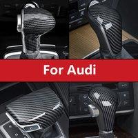 Car Gear Shift Knob Cover Carbon Fiber ABS Trim For Audi A3 A4 A4L A5 A6 A6L A7 Q2L Q5 Q5L Q7 Q8 S3 S6 S7 Accessories Auto