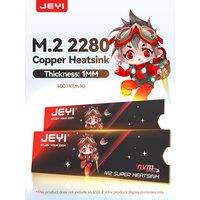 JEYI M.2 2280 Ultra-ThinCopper Heatsink 400W/(mK) with Nano Thermal Pads NVMe NGFF Pure Copper SSD Cooler for Laptop Desktop