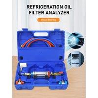Auto Air Conditioner Refrigeration Oil Filtration Analyser Tool Portable Refrigerant Oil Purity Detection Purification Device