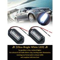 6 LED Car License Plate Light License Plate Lamp Bright Tag Lamp for Truck SUV RV Trailer Van 12V White Exterior LED License Pla