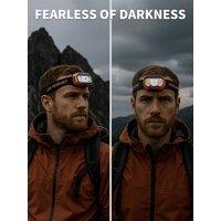 1500 mAh ype-C USB charging 40 hours of battery life Inductive multi-light source lamp 45 adjustable Waterproof outdoor camping