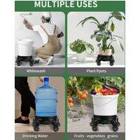 REAPP Bucket Dolly with Wheels，Heavy-Duty 360Rolling Car Wash Bucket with 5 Wheels and 2 Locking Casters Compatible with 2.5, 4