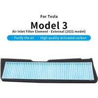 For Tesla 2021-23Model 3 Air Filter cartridge - external Activated Carbon Air Filter Air Conditioner Filter Element Replacement