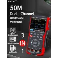 ZOYI ZT703S Upgraded 3-in-1 Oscilloscope Multimeter Signal Generator 50MHz Bandwidth Dual Channel 25000 Count Tool