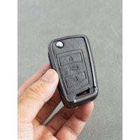 For VW Golf GTI MK7 Jetta GLI Tiguan Polo Skoda Superb Kodiaq Octavia Karoq SEAT Leon Ateca Zinc Alloy Car Flip Key Case Cover
