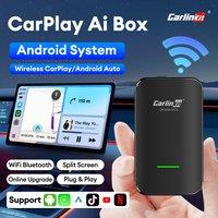 New CarlinKit CP2A Pro 3-In-1 Android TV Box Wireless CarPlay Android Auto Adapter 5Ghz WiFi Bluetooth Auto Connect For Netflix