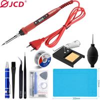 ﻿ JCD Electric Soldering Iron 80W Adjustable Temperature Replaceable Soldering Iron Head Soldering Iron Pen Welding Kit