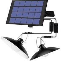 4 Heads LED Outdoor Solar Lights Waterproof Garden Lamp With Solar Panel Emergency Lighting For Courtyard Terrace Balcony Garage