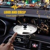 Universal Car Crash Cymbal Auto Drum Cymbal Air Vent Easy Clip-on Mini Cymbal For Music Lovers Automotive Interior Decoration