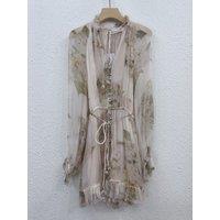 High Quality New Floral Printing Women V-Neck Lace-up Long Sleeve Bohemian Sweet Runway Designer Jumpsuits Beach Style Elegant