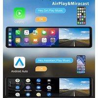 12 inch 4K Car Rearview Mirror CarPlyaer Android ANTO DVR Dash Cam Recorder 1080P GPS Blutooth WiFi 24h Parking Monitor Recorder