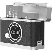 18W PD Dual Slot Charger for LP-E12, Smart Digital Display, for Canon M, M2, M10, M50, M50 Mark II, M200, M100, SL1, SX70 HS