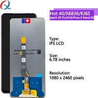 X6836 Mobile Phone Lcds For Infinix Hot 40 LCD Touch Screen Digitizer For Tecno Pova 6 Neo(LI6) KJ6S Spark 20 Pro KJ6 Display