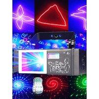5IN1 RGB Laser 3D Patterns Projector DJ Party Light Disco Dance Birthday Effect LED Strobe Christmas Decoration Stage Lamp F21D4
