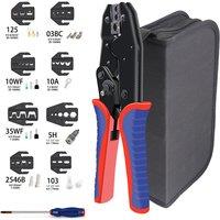 Pre-insulated Crimping Pliers HS-30J with Replaceable Jaw Set for Automotive and Photovoltaic Terminal Crimping