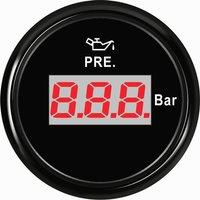 52mm Digital Oil Pressure Gauge, 0-5Bar/0-10Bar, Universal Pressure Gauge For Modified Vehicles And Ships, with Backlighting