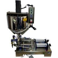 PBOBP 100-1000ml Filling Machine Double Head Paste Heating Stirring Type Filling Machine Honey Sauce Cosmetic Gel Cream Filler