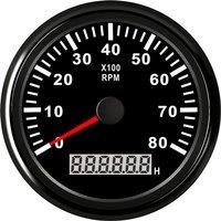 8000 Rpm Hour Meter Engine Tachometer For Modified Vehicles And boats Total Hour Meter Adjustable