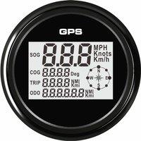 85mm Threaded Installation GPS Digital Speedometer with Bearing Cumulative Mileage, 8-color Backlit Digital Watch