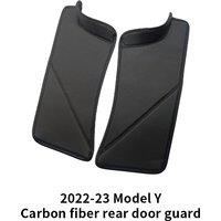 for Tesla Model Y 2021-2024 Backseat Kick-resistant Backseat Protection Backseat Cushion Black carbon fiber pattern