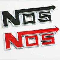 Car Styling Universal 3D Metal Chrome Zinc Alloy Adhesive Emblem NOS Nitrogen Car Body Badge Sticker Decal Auto Accessory