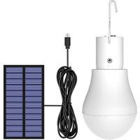 4 Pack LED Solar Light Bulb Portable Garden Lamp With Cable Waterproof Solar Panel Emergency Lighting For Camping Night Market