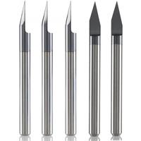 5pcs/lot Flat bottom Carbide PCB Engraving Bit 3.175 30 0.2mm,0.1mm CNC Router Tool for brass steel stainless steel German rod