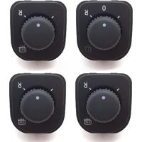 1/4 Pcs 1K0959565K Chrome Mirror Knob Heated Switch for VW Jetta Golf MK5 MK6 Tiguan Passat B6 OE#