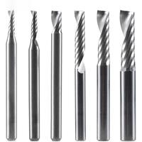 1pc AAAAA CNC Acrylic Wood Aluminium Milling Cutter 1-12mm 3D Engraving Single Flute Milling Bit
