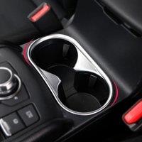 Matte Chrome Cup Holder Surrounds Cover For Mazda CX-5 KF 2017 2018 2019 2020 2021 2022 2023 2024 Accessories