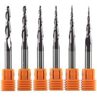 1 pcs Tungsten solid carbide Coated Taper Ball Nose bit CNC milling cutter router bits for wood and