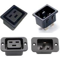 High quality Black 16A 250V IEC-C19/C20 universal Panel Mount adaptor plug connector socket PDU/UPS Industrial power plug socket