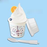 XEOLEO 330ML MC Flurry Ice Cream Cups With Ice Cream Lid And Ice Cream Spoons 1000 Set Ice Cream Paper Cups Sundae Cups