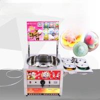 XEOLEO Commercial Gas Cotton Candy Maker Fancy Cotton Candy Machine Stainless Steel Gas Candy Floss