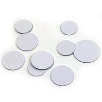 10pcs/lot 13.56MHZ/125KHZ RFID Coin tag 30/25/20mm diameter coil ultra thin slim NFC coin tag