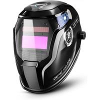 DEKO Solar Power Auto Darkening Welding Helmet w/ Wide Shade Range 9-13 Replaceable Battery Lens Welding Mask for TIG MIG MMA