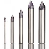 1PC CNC carbide Chamfering milling cutter 60 90 120 degree coated 3 flutes deburring end mill