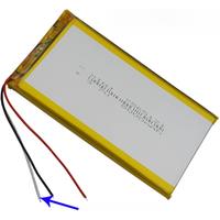 3.7V 8000mAh 29.6Wh Li-Polymer Li Lipo Battery 3 Wire Thermistor 7565121 For GPS PSP PAD Portable DVD Power Bank Tablet PC IPTV