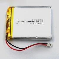 3.7V 4000 mAh 14.8Wh 965068 Polymer Rechargeable Li Lithium Lipo Battery JST-PH 2.0mm For GPS PDA Phone PDF Power Bank Tablet PC