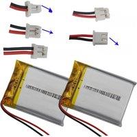2pcs 3.7V 800 mAh Polymer Li Lipo Battery JST 2pin 1.0/1.25/1.5/2.0/2.54mm Connector For Car Camera GPS Bluetooth Phone 603040