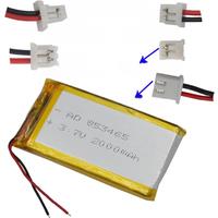 3.7V 2000mAh 7.4Wh Li-Polymer Li Lithium Battery 853465 JST 2pin 1.0/1.25/1.5/2.0/2.54 For GPS Bluetooth Speaker GPS Dashcam