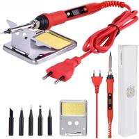 JCD 220V 80W LCD Electric Soldering Iron 908S Adjustable Temperature Soldering Iron with Quality Soldering Iron Tips and Kits