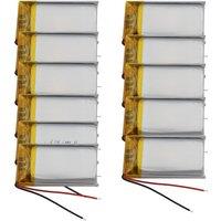 10pcs 3.7V 500 mAh Li-Polymer Li Lithium Battery Lipo Cell 802035 For Camera Solar Lamps Music Player Driving Bluetooth Speaker