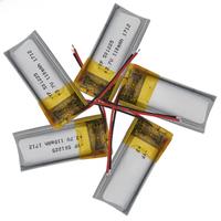 5pcs 3.7V 110 mAh Polymer Li Lithium Battery 501225 For Headphones Glasses Bluetooth Earphone Speaker Smart Watch Mp3 LED Light