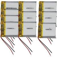 10pcs 3.7V 400mAh 1.48Wh Polymer Li Lithium Battery 582728 For Smart Watch Bluetooth Speaker Camera Watches MP3 MP4 Music Player