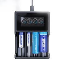 XTAR Smart USB C 18650 Battey Charger QC3.0 Fast Charge Rechargeable LI-ion Battery 18700 20700 26650 21700 AAA AA Charger VC4SL