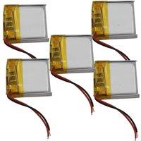 5pcs 3.7V 90 mAh 302020 Rechargeable Polymer Li Lithium Lipo Battery Cell For Headphones Earphone Bluetooth Speaker Smart DIY