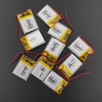 10pcs 3.7V 110 mAh 302025 Polymer Li Lithium Battery Lipo Cell For Music Player Headphones Bluetooth Earphone Speaker Camera