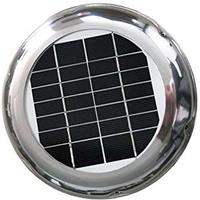 2.5W Stainless Steel Roof Solar Vent Fan Exhaust Ventilation 60CFM Waterproof Ideal for RV Boat Container Greenhouse Toilet
